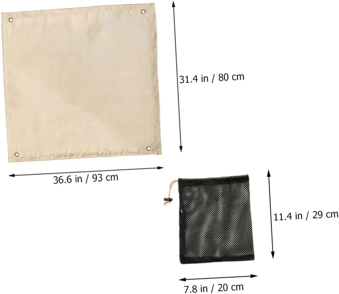 1 Set Fireproof Blanket Heat Resistant Fire Mat for Outdoor Camping BBQ Fireplace and Emergency Use Durable Fire Retardant Pad