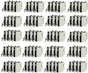 100 Pcs of Emergency Survival Camping Fire Starter Set, Forever Lighter, Flint Metal Match, Waterproof Keychain Permanent Match, Unlimited Waterproof Stick