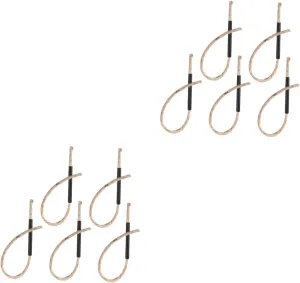 10pcs Waxed Fire Rope with Handles Essential Camping Flame Starting Supplies for Hiking BBQ Outdoor Adventures Emergency Situations