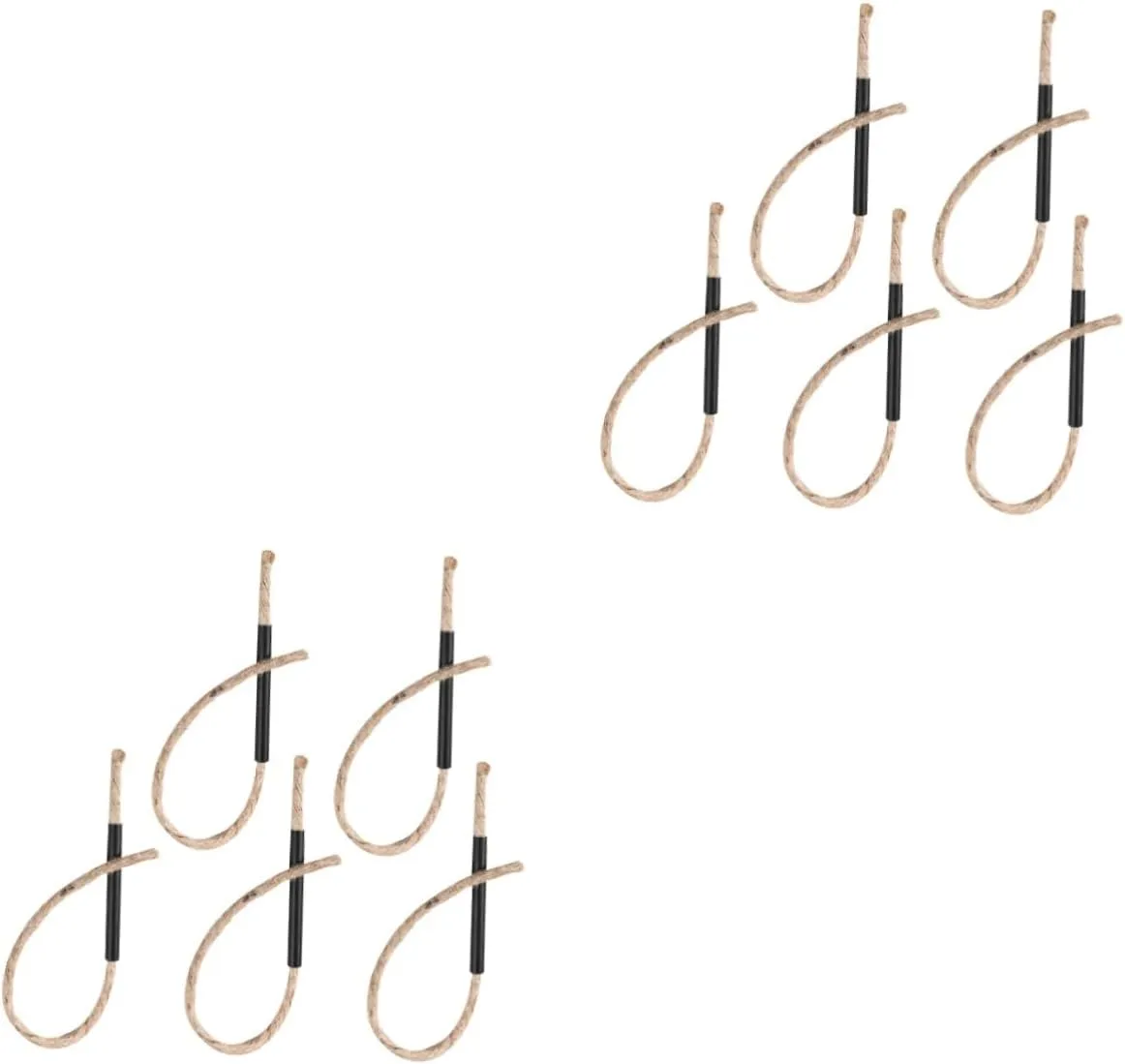 10pcs Waxed Fire Rope with Handles Essential Camping Flame Starting Supplies for Hiking BBQ Outdoor Adventures Emergency Situations