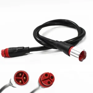 11 Pin E-Bike Motor Extension Cable, 1121AG 1121AM Extension Cable, Female to Male Electric Bike Connector, 3 Square Thread Waterproof Motor Connection Kit, 27.5inch/70CM Length