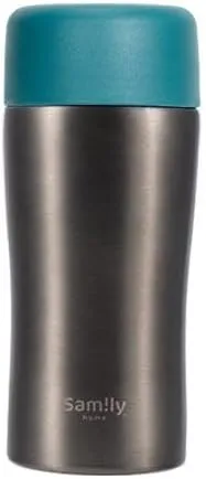 12oz/350ml Stainless Steel Vacuum Insulated Water Bottle with glass liner inside,glass lined thermos (Peacock Green)