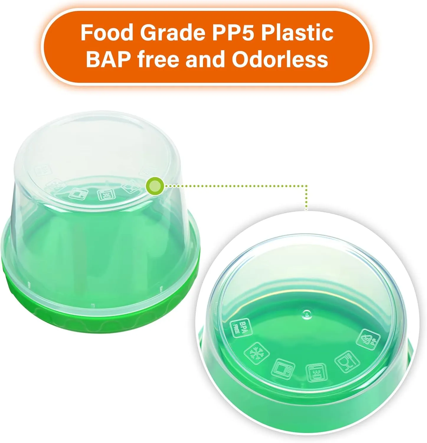 16 oz Plastic Freezer Containers with Lids 2 Cup Food Storage Container BPA Free Stackable Airtight Dishwasher Safe,12 Pack