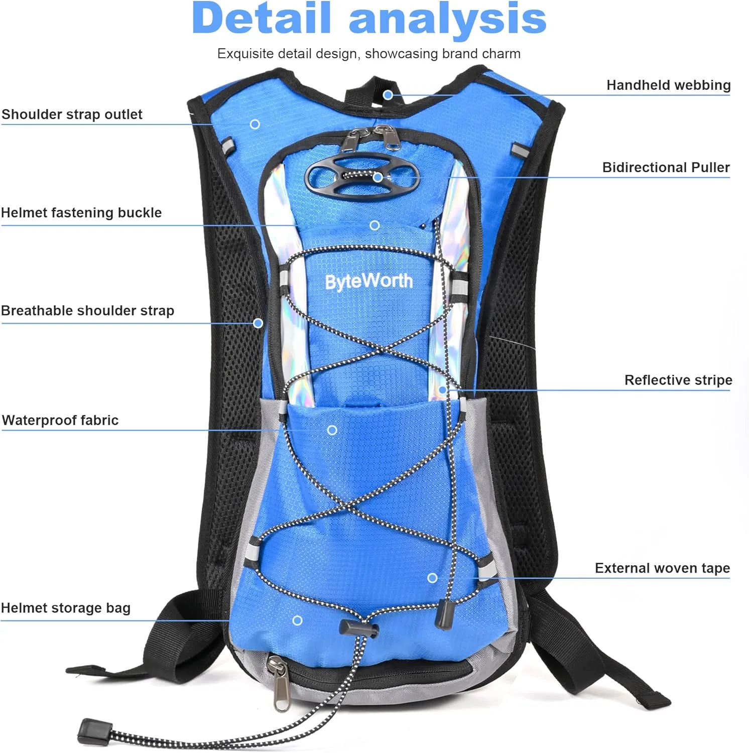 16L Hydration Backpack wtih 2L Leakproof Bladder & Emergency Whistle Ultralight Cycling Running & Camping Backpack for Outdoor Adventures (Men & Women) 2025 Upgrade