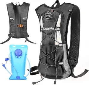 16L Hydration Backpack wtih 2L Leakproof Bladder & Emergency Whistle Ultralight Cycling Running & Camping Backpack for Outdoor Adventures (Men & Women) 2025 Upgrade