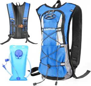 16L Hydration Backpack wtih 2L Leakproof Bladder & Emergency Whistle Ultralight Cycling Running & Camping Backpack for Outdoor Adventures (Men & Women) 2025 Upgrade