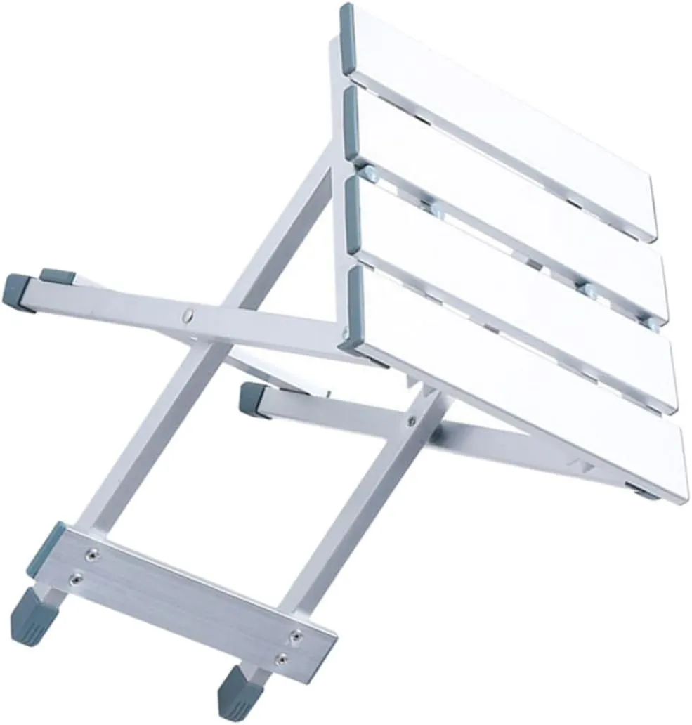 1pc Aluminum Alloy Portable Folding Stool Outdoor Camping Chair Sturdy Fishing Stool