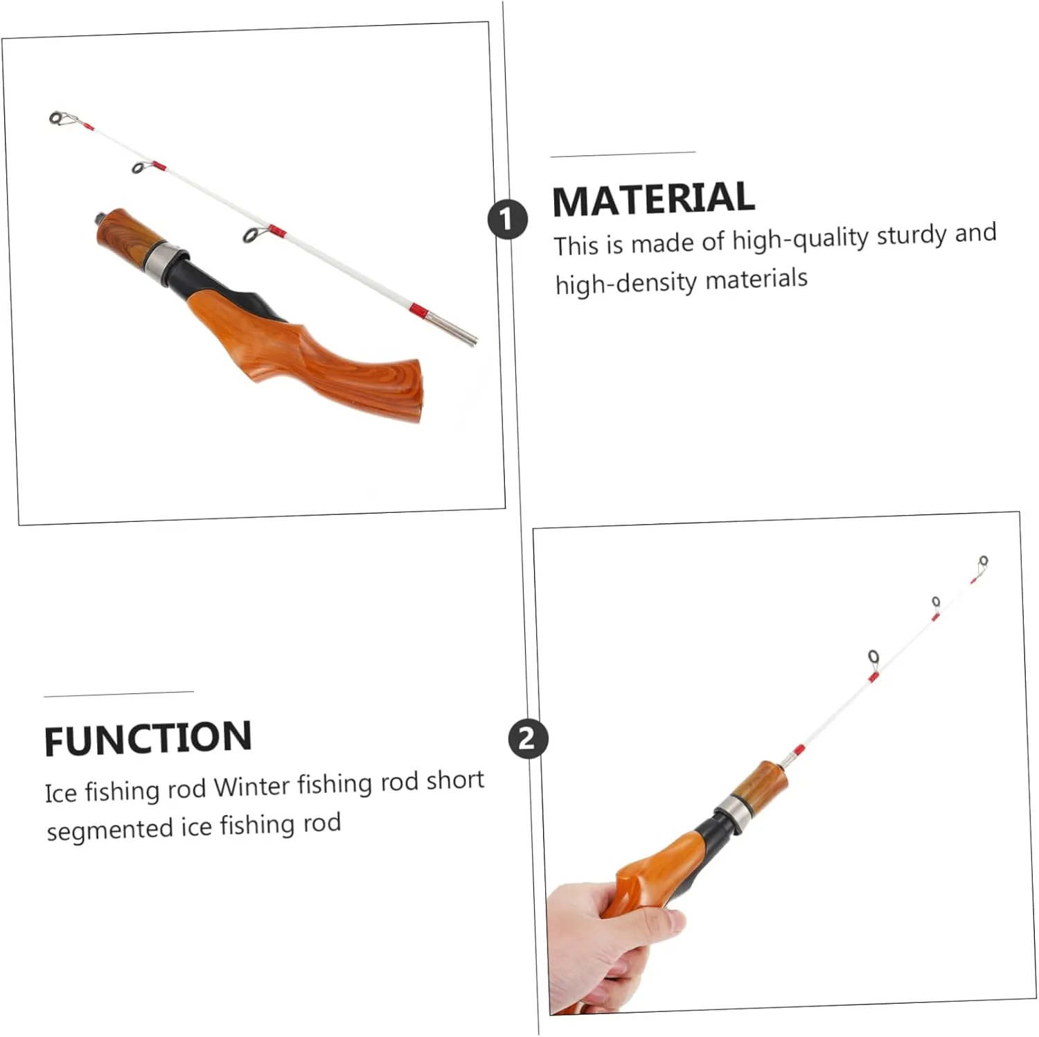 1pc Ice Fishing Rod Winter Fishing Pole Fishing Pole Holder Rods Fishing Tackle Fishing Tools
