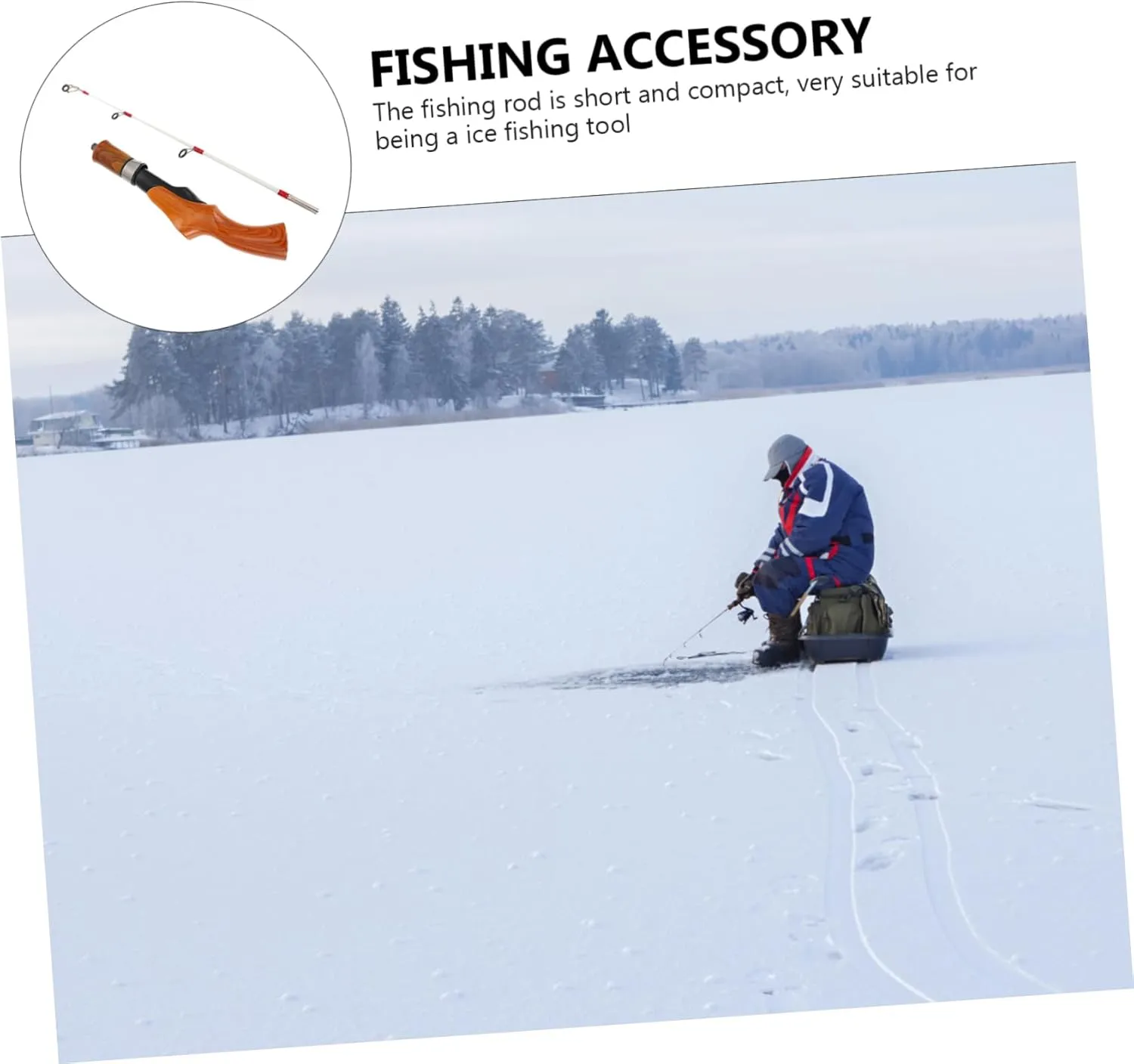 1pc Ice Fishing Rod Winter Fishing Pole Fishing Pole Holder Rods Fishing Tackle Fishing Tools