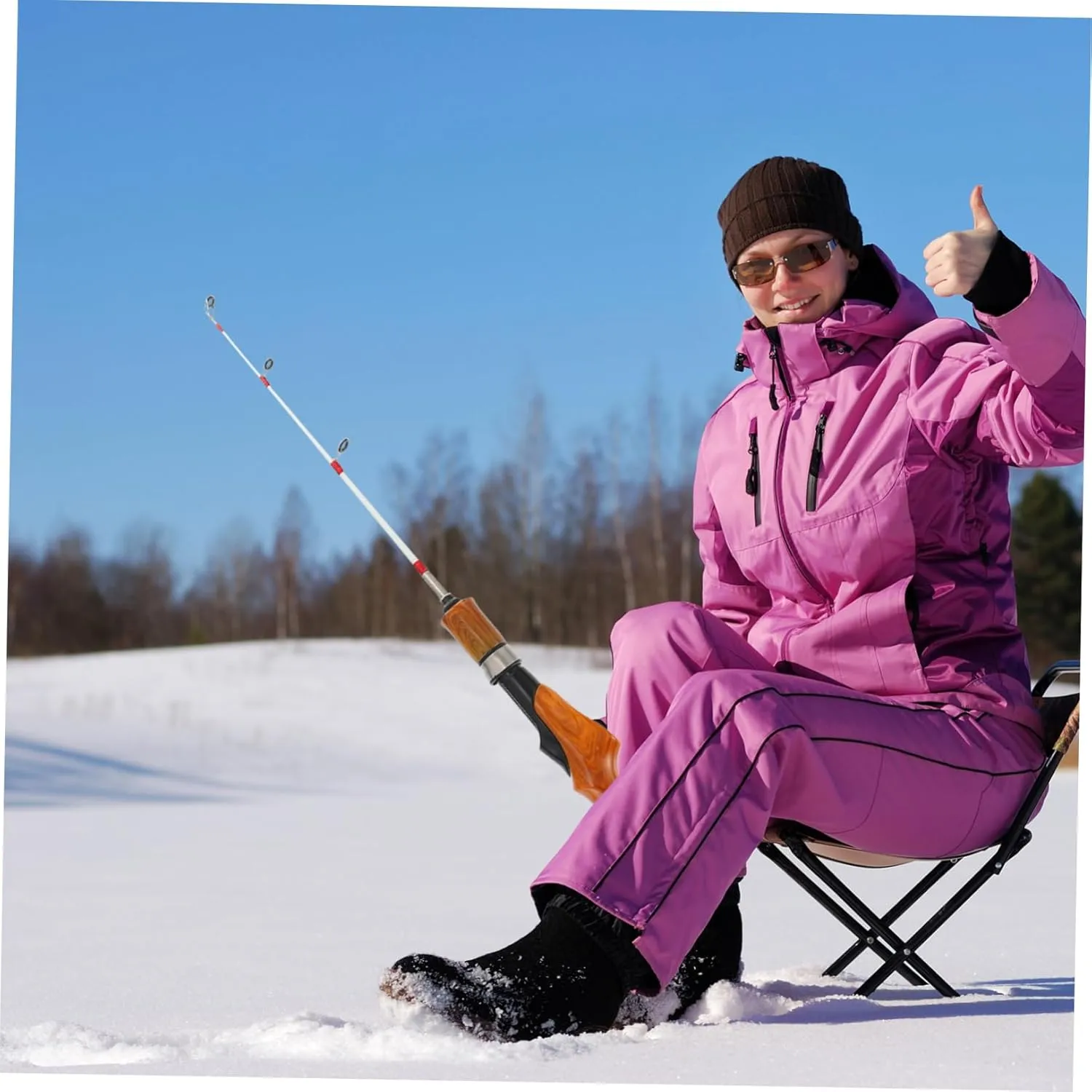 1pc Ice Fishing Rod Winter Fishing Pole Fishing Pole Holder Rods Fishing Tackle Fishing Tools