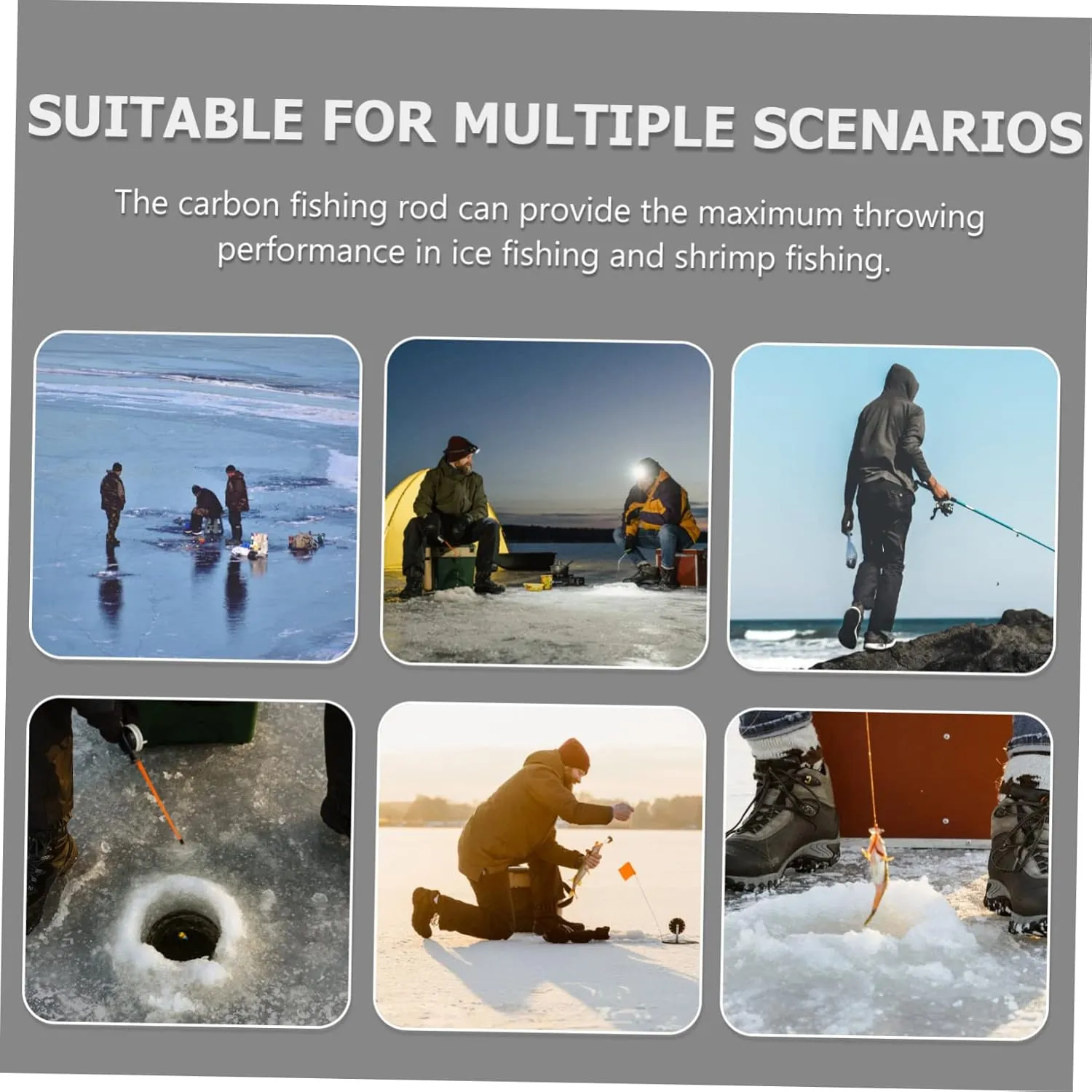 1pc Ice Fishing Rod Winter Fishing Pole Fishing Pole Holder Rods Fishing Tackle Fishing Tools