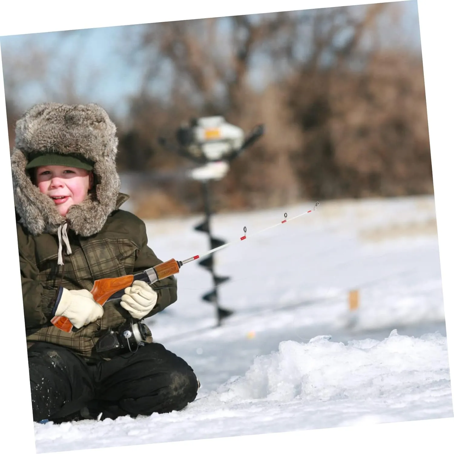 1pc Ice Fishing Rod Winter Fishing Pole Fishing Pole Holder Rods Fishing Tackle Fishing Tools