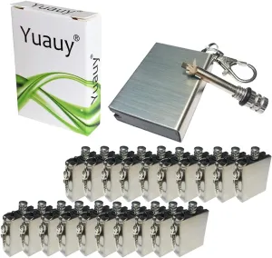 20 Pcs Emergency Hiking Survival Camping Fire Starter Flint Metal Match Lighter Matchbox Fire Starter for Camping Outdoor