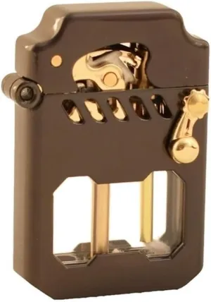 2024 kerosene lighter, old-fashioned metal kerosene lighter, rocker link transmission gear ignition lighter, with fuel observation window, suitable for wilderness, travel, camping (fuel not included)(