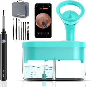 [2024 Presell] Electric Ear Cleaner, with APP Connection, with Ear Scope Otoscope with 4 Pressure Modes, Safe Rechargeable Ear Wax Removal Tool for Adults with 4 Ear Tips and Portable Hard Case