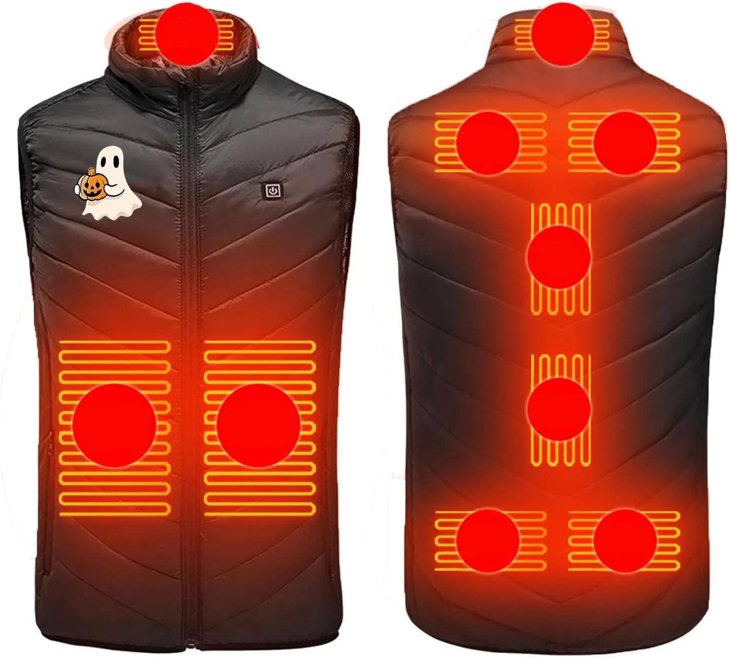 2025 Men Women Heated Vest 9 Heating Zones Heated Gilet Heated Body Warmer 3 Adjustable Temperature Heated Waistcoat