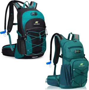 20L  18L hiking water backpack with 2- 3L Water Bladder - High Flow Bite Valve - Hydration Backpack with Storage, Insulation Hydration Day Rucksack for Hiking Cycling, Hiking, Ski, Snow for Men, Women