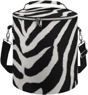 24 Cans Collapsible Soft Cooler Bag,Zebra Animal Large Leakproof Camping Cooler,Portable Travel Cooler for Picnic, Camping, Beach, Trip