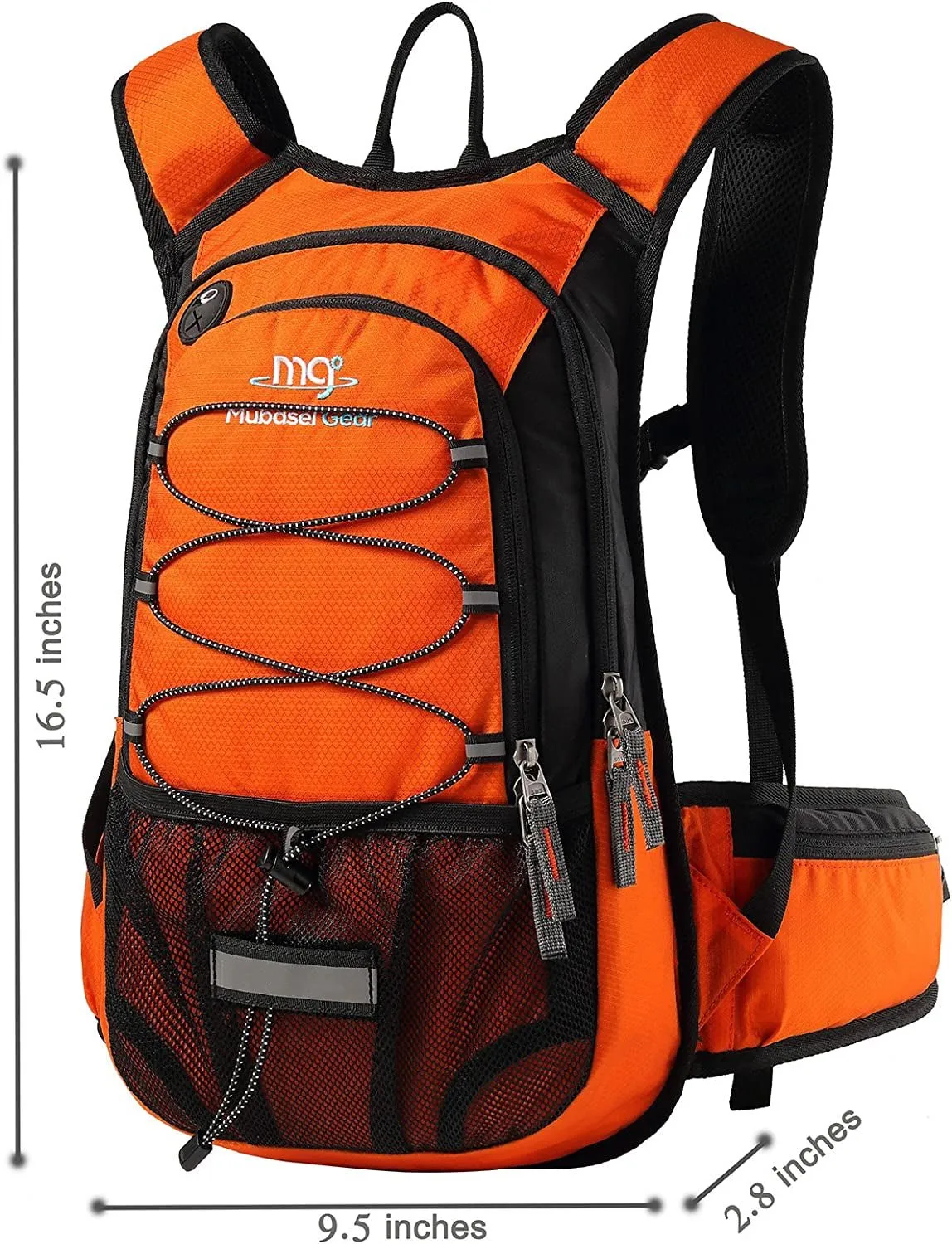 2L Insulated Hydration Backpack with Leak-Proof Bladder - Orange