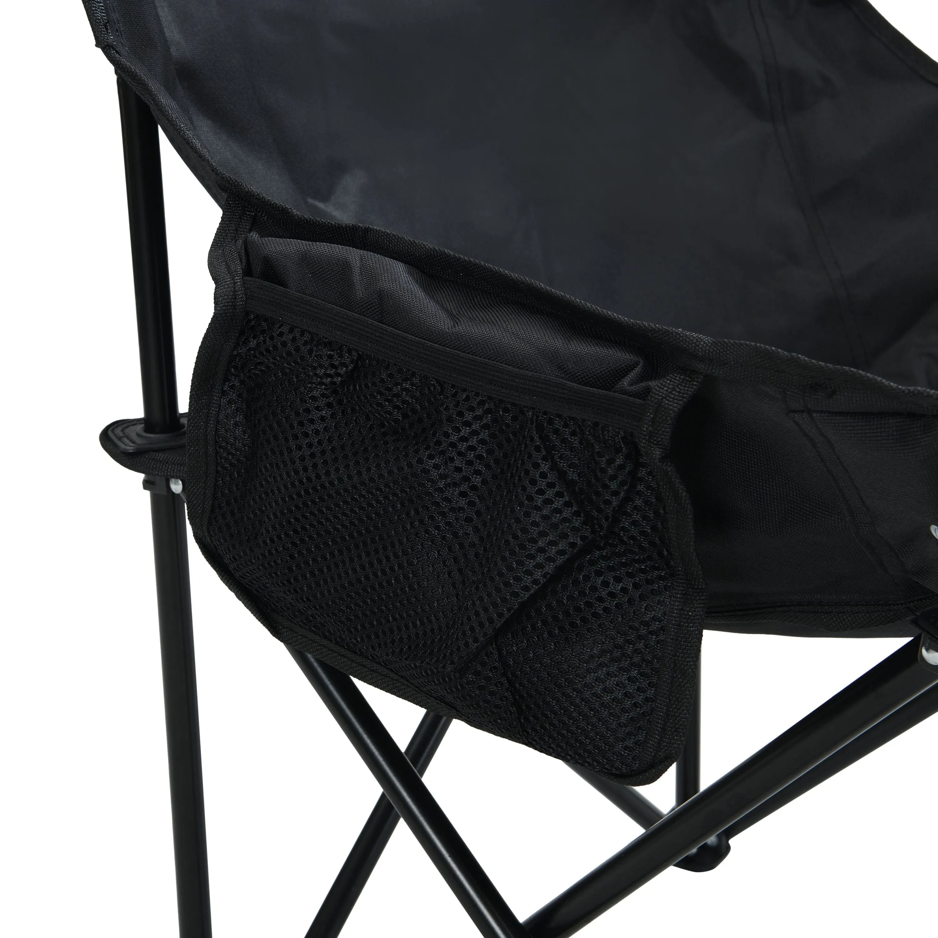 2PCS Folding Outdoor Camping Chairs – Portable Lawn Chairs with Carry Bag – Lightweight & Compact – Black