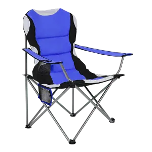 2x Folding Camping Arm Chairs Portable Outdoor Garden Fishing Tourer