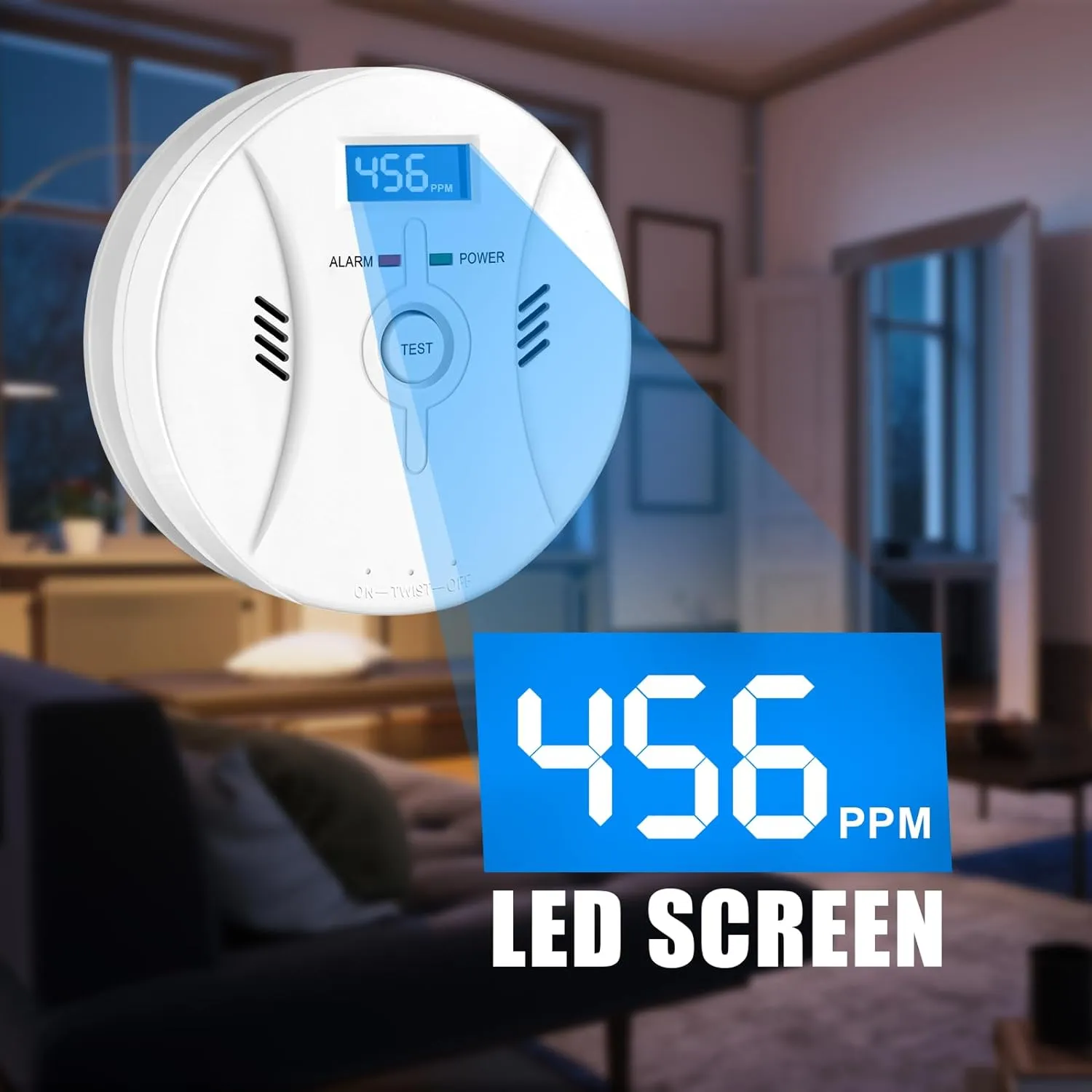 3-Pack Carbon Monoxide Detectors，Smoke Detector，2 in 1 CO & Smoke Alarm，Smoke Combination CO Alarm,Fire CO for Alarm for Home and Kitchen,LED Screen, CO Carbon Monoxide & Smoke Alarm,3-Pack