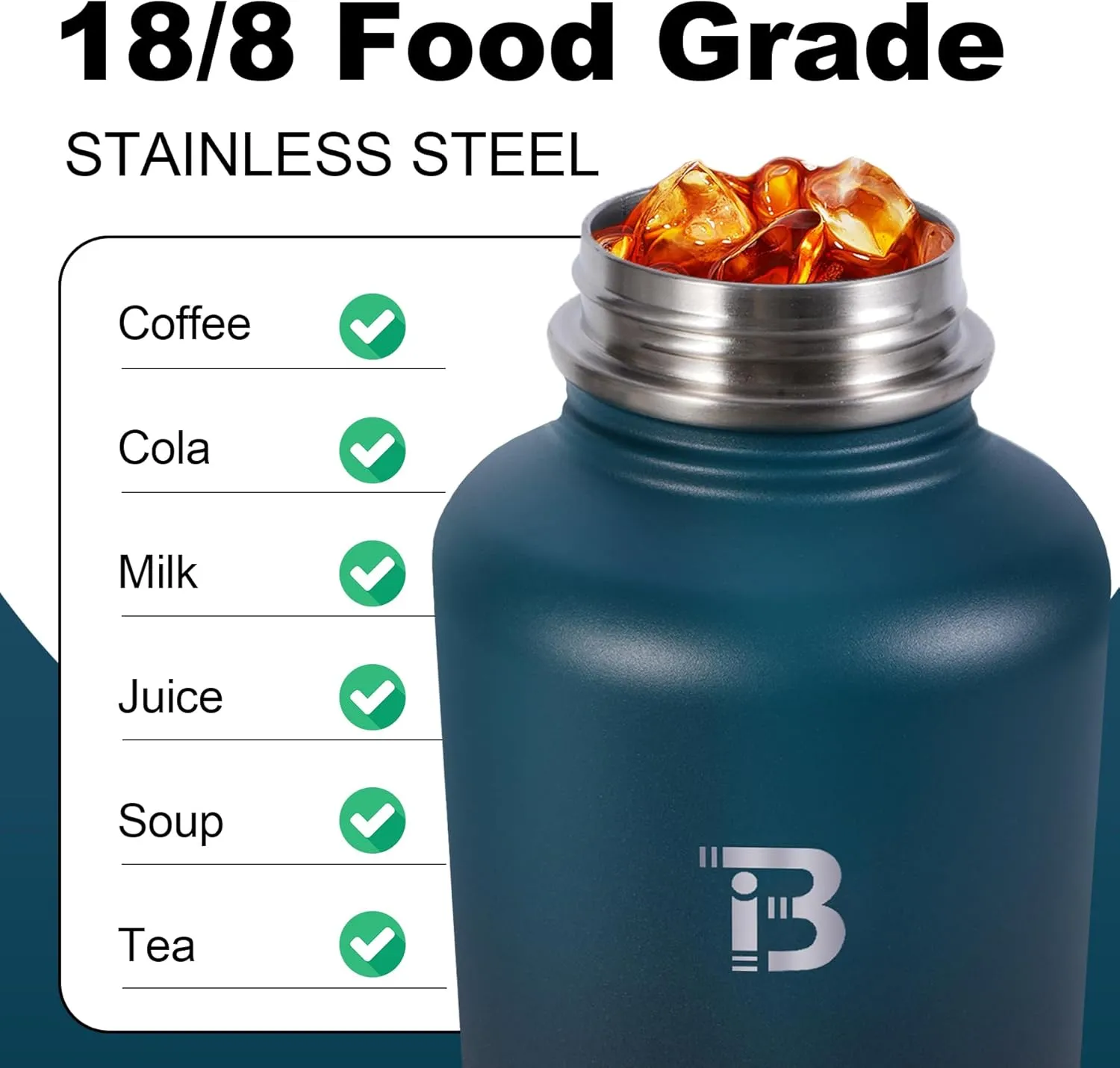 32oz Insulated Water Bottle with Straw Lid & Spout Lid & Paracord Handle, Stainless Steel Water Bottle Wide Mouth, Double Wall for Women Men Gym Fitness Outdoor