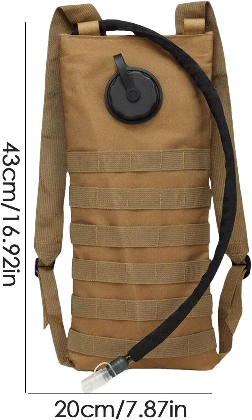 3L Hydration Reservoir, 3L Water Reservoir, Large Hiking Bladder, Water Bag Hydration Backpack for Camping, Cycling, Running, Large Insulated Water Container (Multi Coloured)