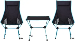3pcs Folding Camping Chairs, Portable Outdoor Sports Chair with High Backrest, Lightweight Outdoor Camping Chair, for Camping Hiking Backpack Lawn Beach Camping Chairs