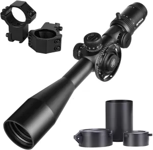 4-16x44 FFP First Focal Plane Riflescopes with Mil-dot Reticle and Parallax Adjustment, Waterproof, Fogproof Black Rifle Scope, 30mm Tube