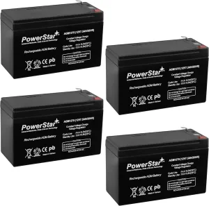 4 Pack - SLA Battery for Cyberpower 12V 7ah 8ah B-613 SLA1075 7.5ah AGM 12 V OLT