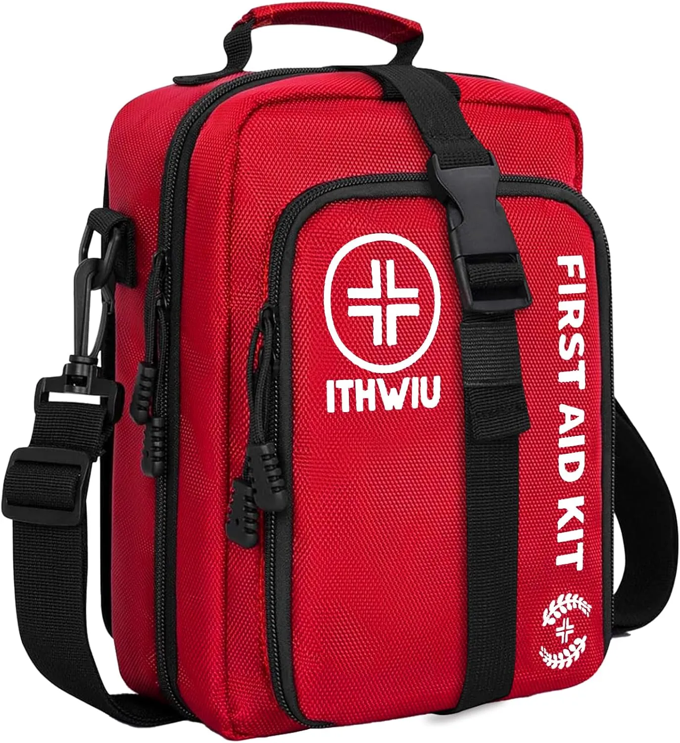 400 Piece Large First Aid Kit for Car, Home, Office, Hiking, Boating, Travel, Outdoor, Premium Compact Water-Resistant Trauma First Aid Kit for Any Emergencies, Red
