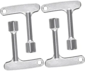 4pcs Elevator Elevator Lock Water Shut Off Tool Keys for Elevator sillcock Emergency Lift Door Radiator Socket Service Keys Train Fireplace Zinc Alloy