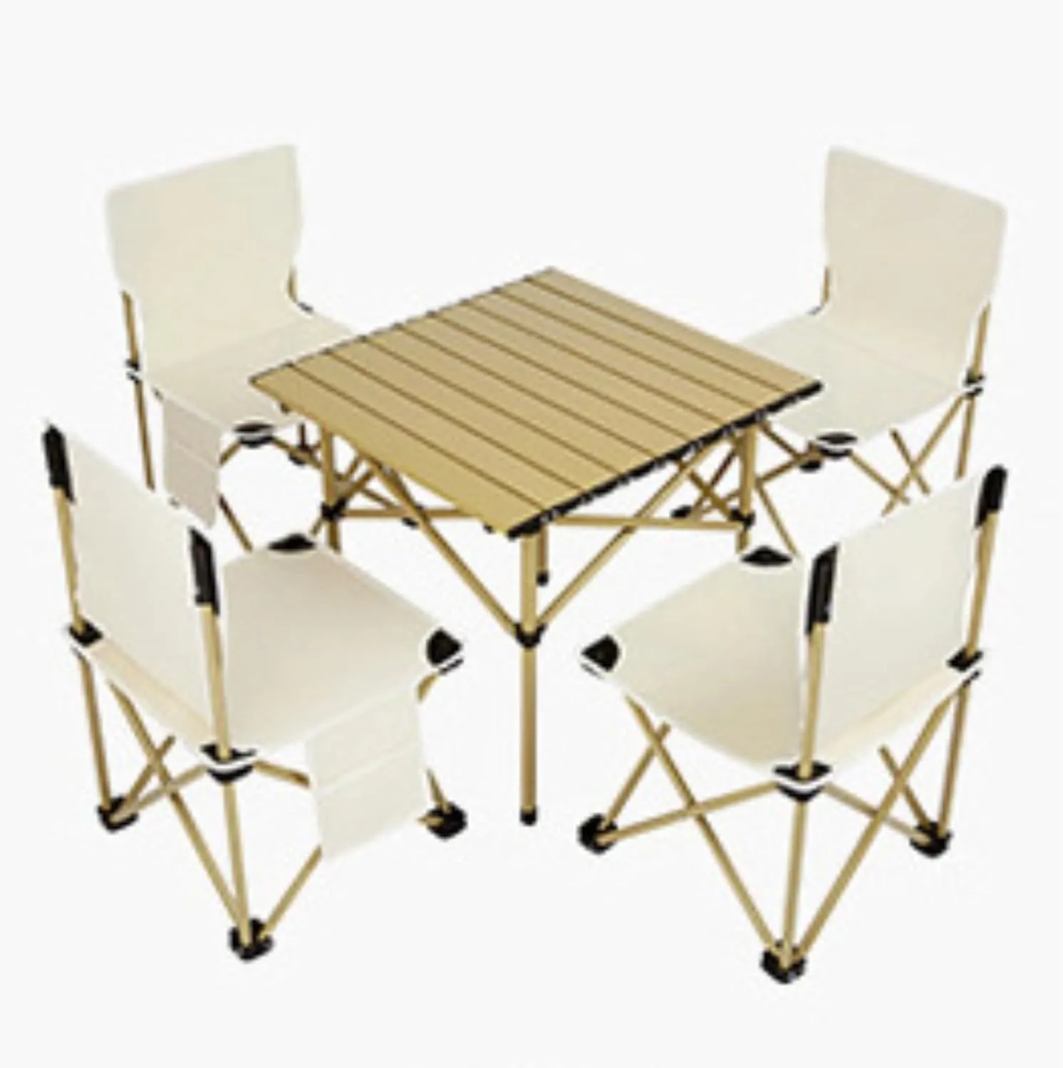 5-Piece Camping Table and Chair Set – Portable Table and Foldable Chairs with Storage Bags, Supports up to 220 lbs, Portable and Lightweight - Camping Chair with Table Set