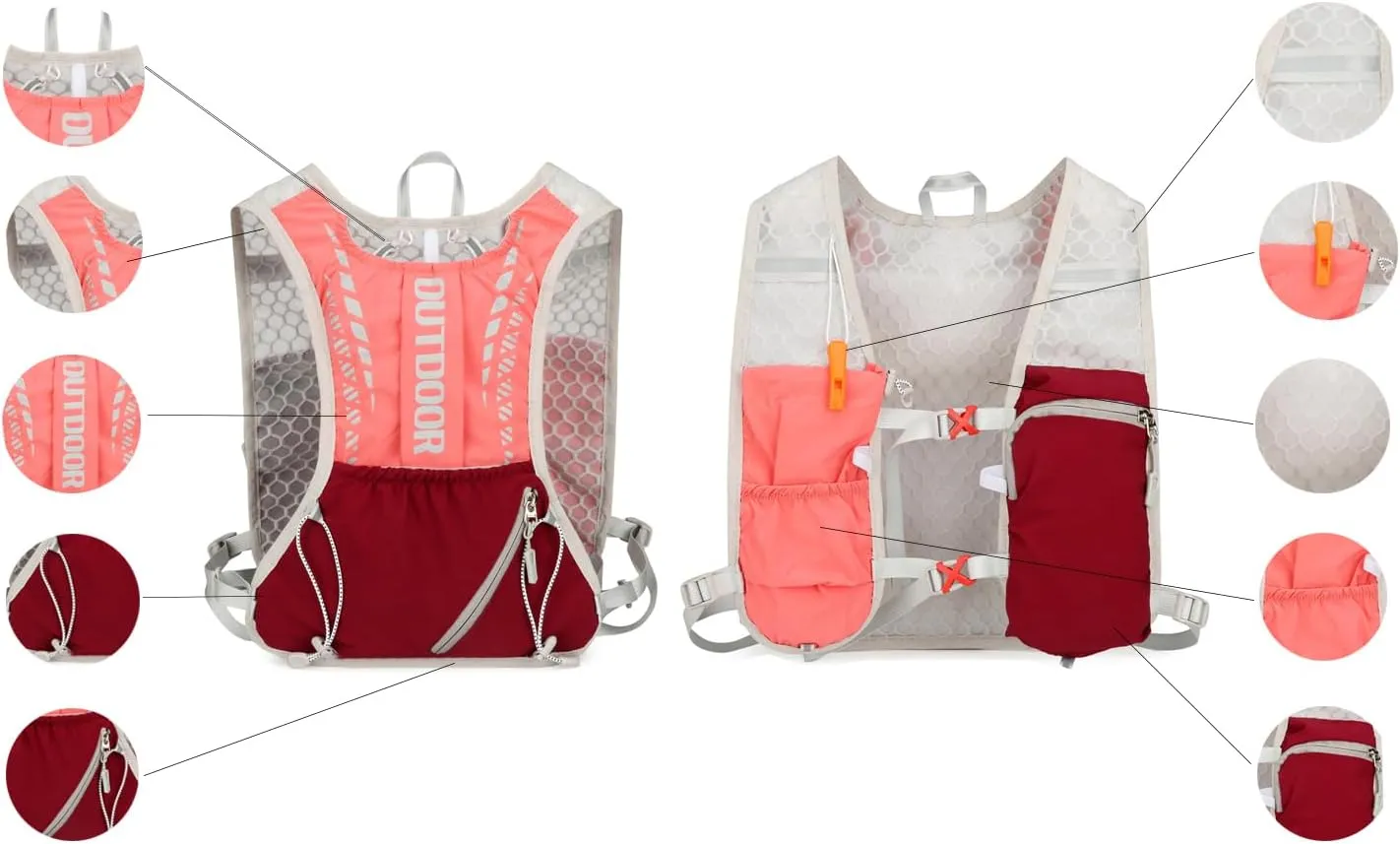 5L Hydration Pack for Women- Running Vest with 1.5L Water Bladder, Lightweight Water Backpack for Hiking, Running, Biking, and Raves - Reflective Safety Design, Comfort Fit