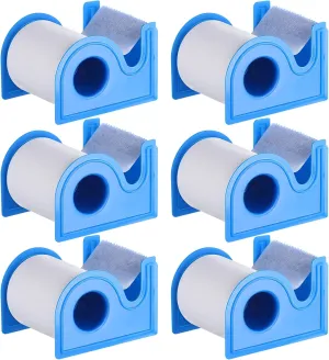 6 Sets Non Woven Fabric Tape with Dispenser 2 Inches 10 Yards First Aid Tape Waterproof Sensitive Skin Tape White Adhesive Bandage Tape