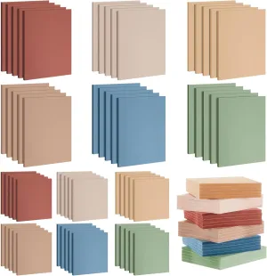 60 Pack/ 1800 Sheets Blank Sticky Notes Including 30 Pack 4'' x 6'' and 30 Pack 3'' x 3'' Aesthetic Sticky Pads 6 Colors Adhesive Self Stick Note Pads for Office Desk School Supplies