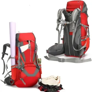 60L Large Capacity Aluminum Alloy Pole Support Removable Strap Waterproof Sanitary Rucksack Outdoor First Aid Backpack