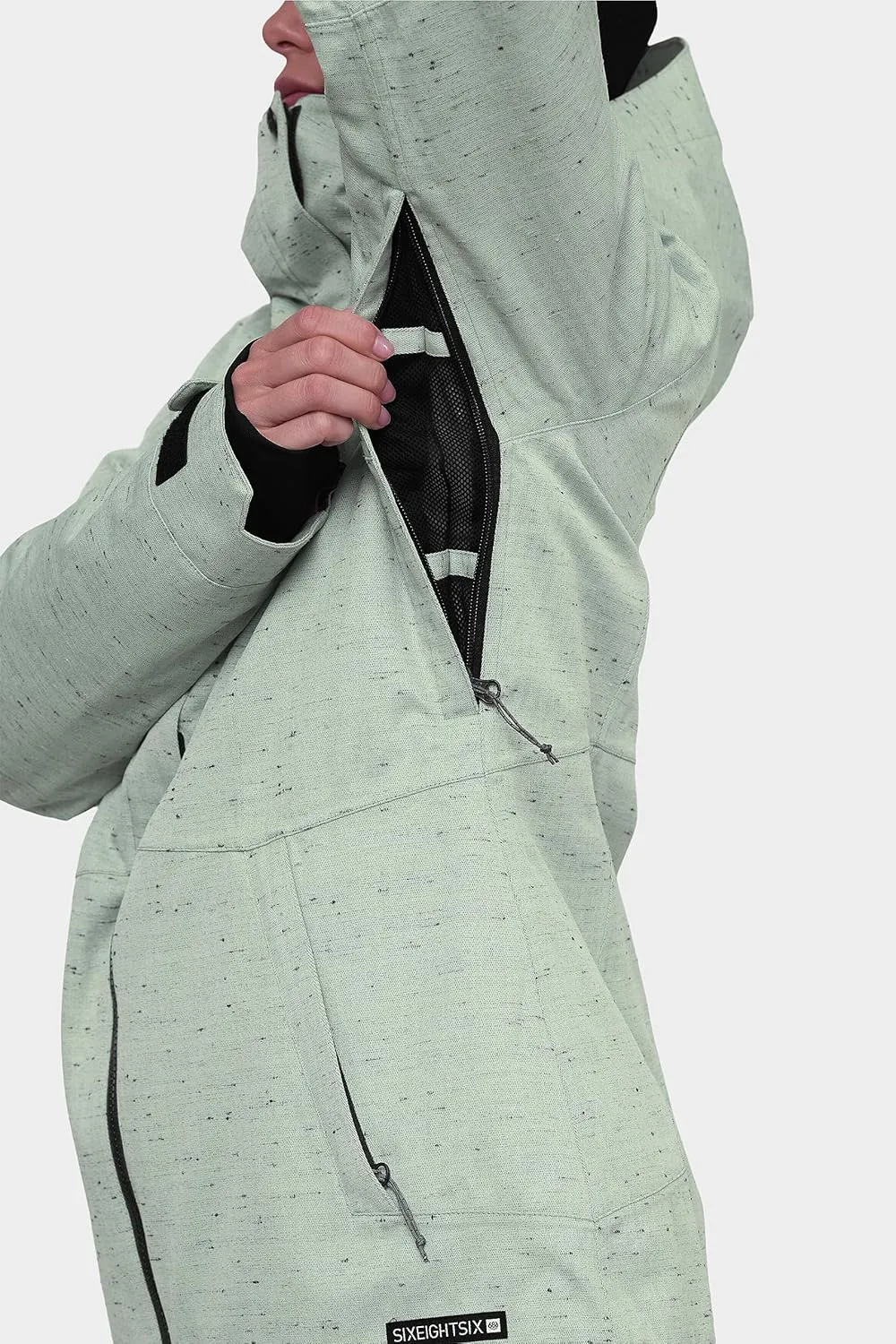 686 Women's Rumor Insulated Jacket - 2-Layer Fabric Design with Sherpa Lining & Inner Collar - Water & Weather Resistant