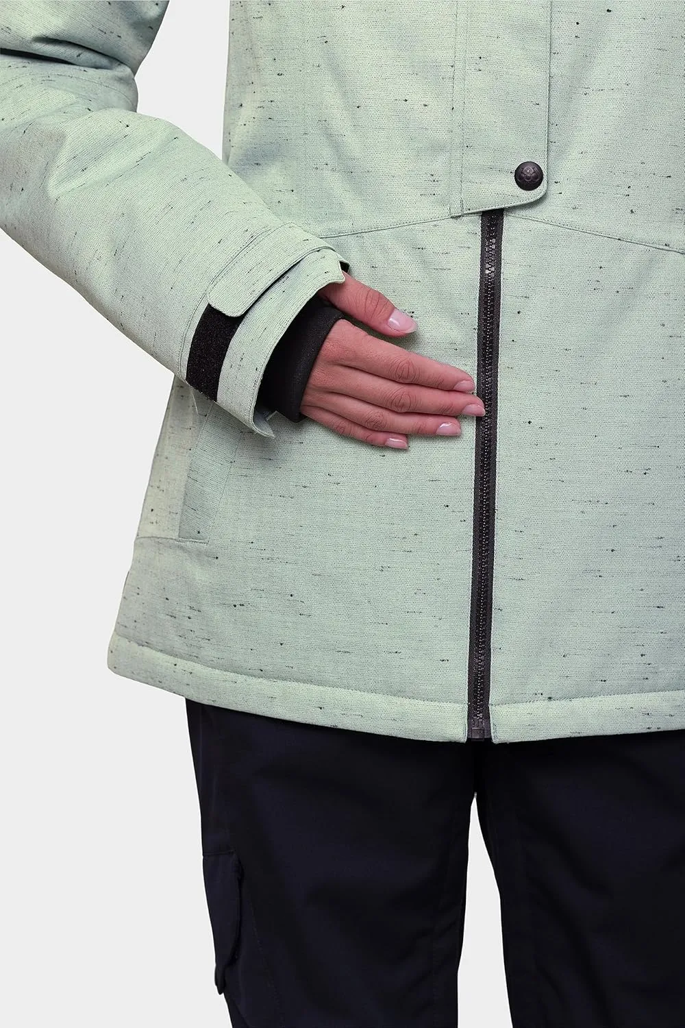 686 Women's Rumor Insulated Jacket - 2-Layer Fabric Design with Sherpa Lining & Inner Collar - Water & Weather Resistant