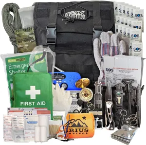 72-Hour Starter Emergency Kit – Complete One-Person Bug Out Bag with 40L Survival Backpack, Food, Water, Tent, 141-Piece First Aid, Emergency Radio & Multi-Tool