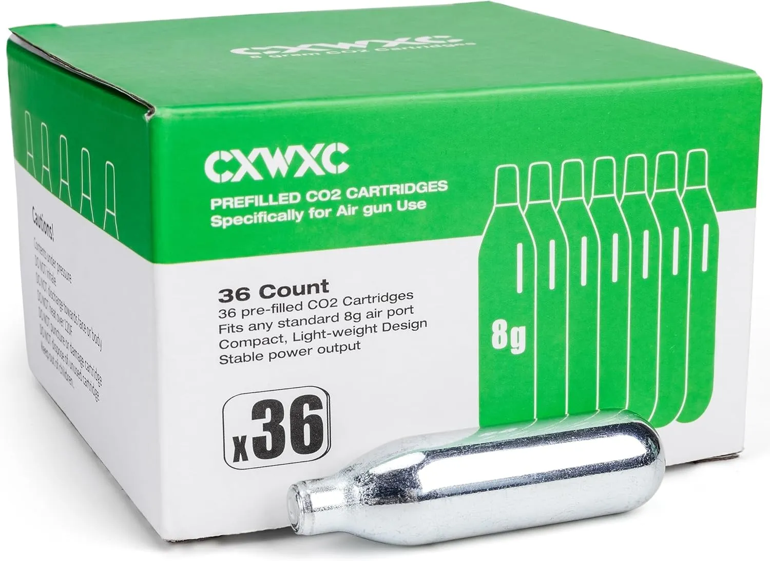 8 Gram/ 12 Gram/ 88 Gram CO2 Cartridges for Paintball - CO2 Cylinder CO2 Powerlet Cartridges for Airsoft, Air Gun, Pepper Gun P2P HDP 50 Compact