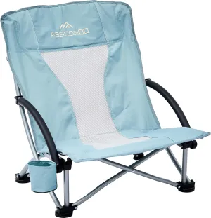 ABSCONDO Low Beach Chair for Camping, Picnic, Sporting,Lightweight Camping Chair for Adults,Folding Beach Chair with Cup Holder & Carry Bag(1pcs)