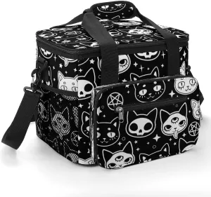 Abstract Shining Butterfly Portable 22.5L Soft Cooler Bag for Car Camping Sparkling Glitter Cute Leakproof Ice Chest with Adjustable Strap Insulated Lunch Box for Work Hiking Picnic