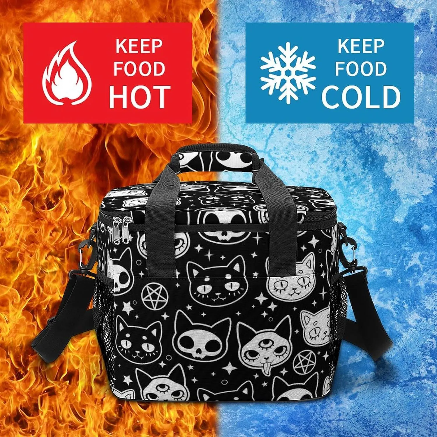Abstract Shining Butterfly Portable 22.5L Soft Cooler Bag for Car Camping Sparkling Glitter Cute Leakproof Ice Chest with Adjustable Strap Insulated Lunch Box for Work Hiking Picnic