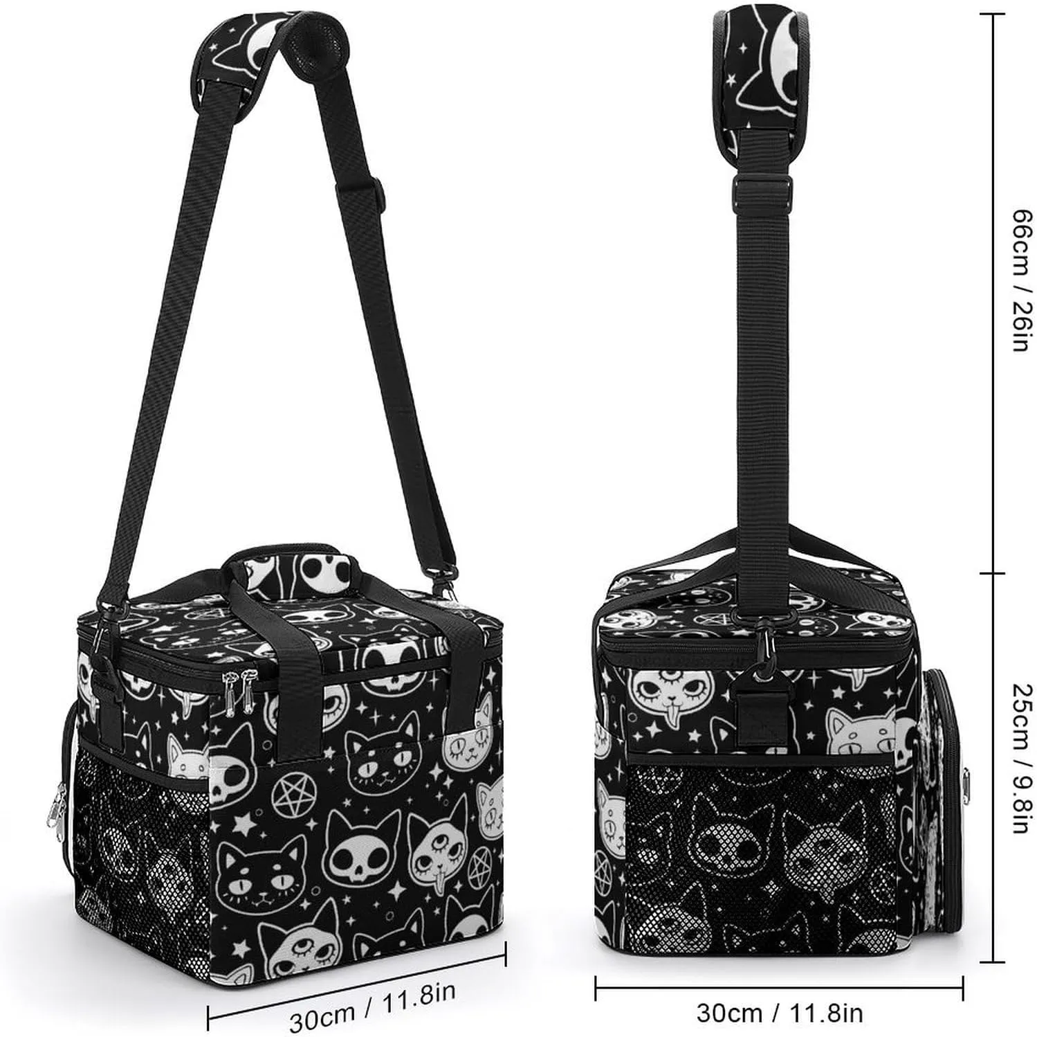 Abstract Shining Butterfly Portable 22.5L Soft Cooler Bag for Car Camping Sparkling Glitter Cute Leakproof Ice Chest with Adjustable Strap Insulated Lunch Box for Work Hiking Picnic