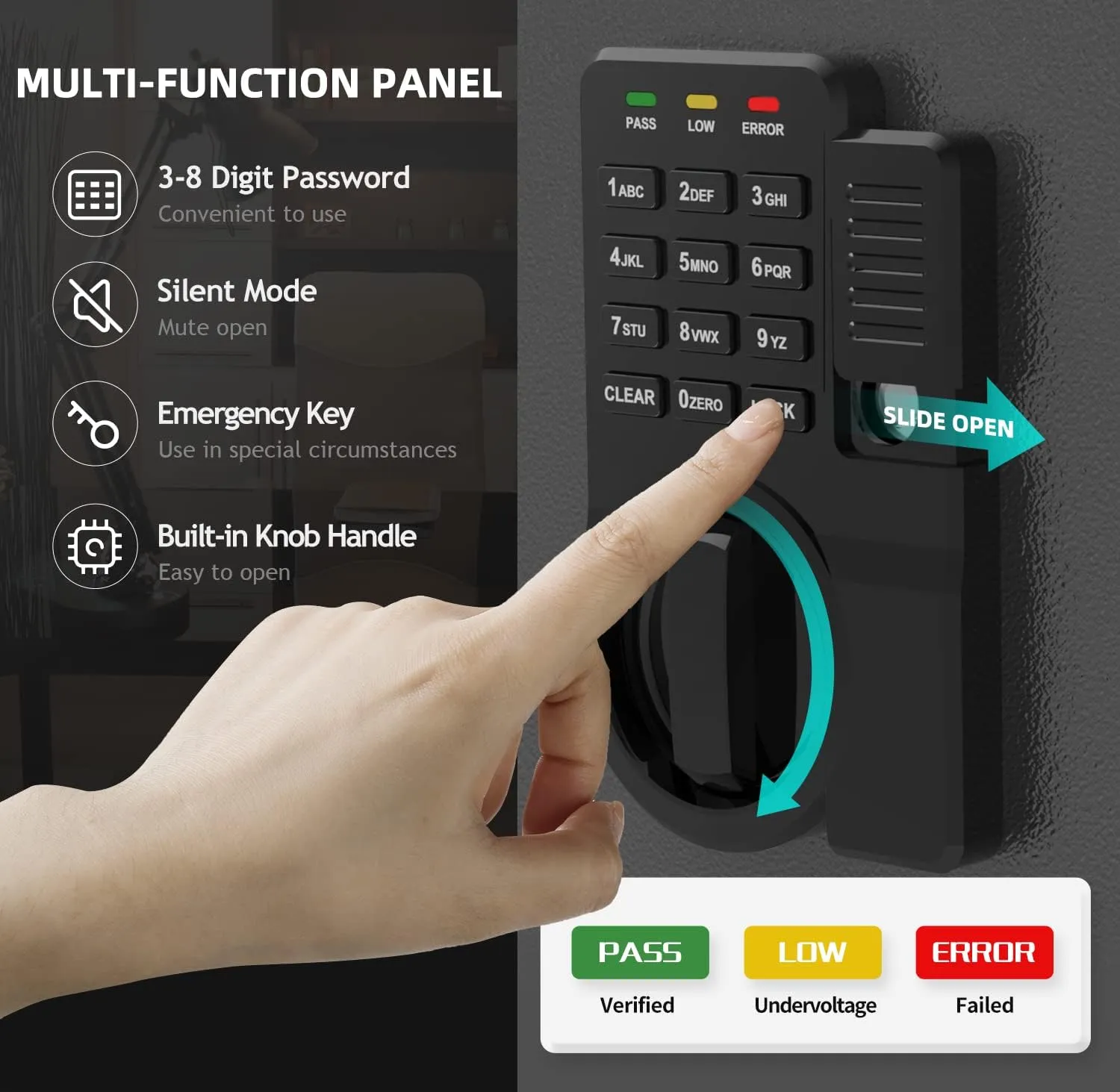 AEGIS Fireproof Safe Box, 1.2 Cubic Feet Small Fire Steel Security Home Safe with Digital Program Keypad for Office Dorm Money