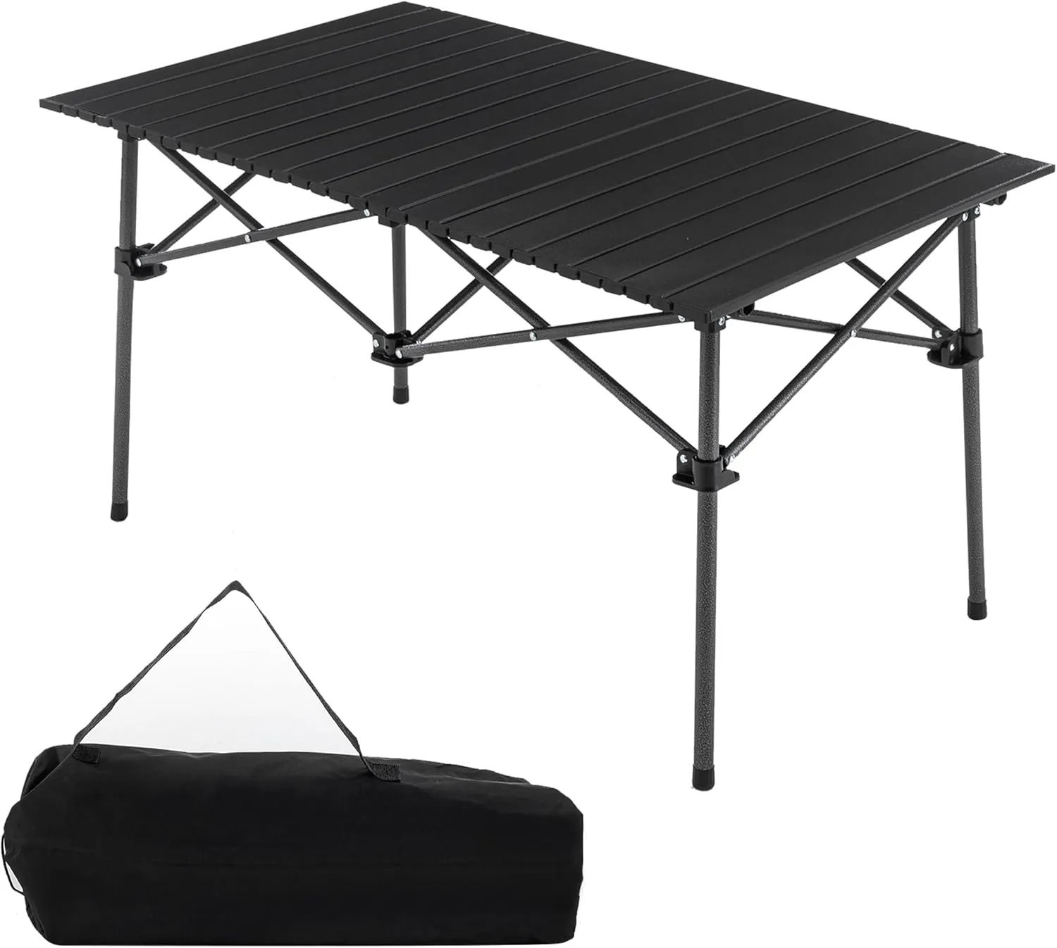 Aklaus Camping Table Outdoor Aluminum Folding Table Small Grill Lightweight Portable Table for Beach,RV,Camping Cooking