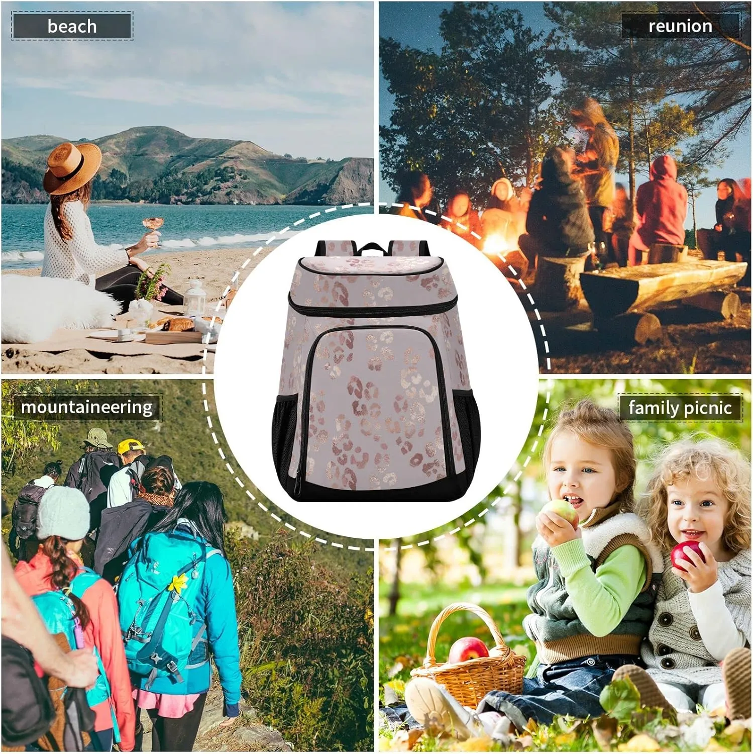 ALAZA Backpack Cooler for Women Men Insulated Waterproof Leak Proof Coolers for Hiking Camping Beach, 36 Cans