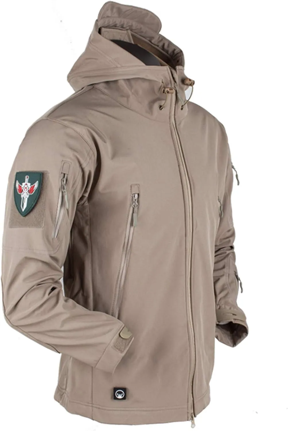 All-Weather Military-Grade Tactical Jacket,Men's Hooded Tactical Jacket Water Resistant Soft Shell Snow Ski Coats